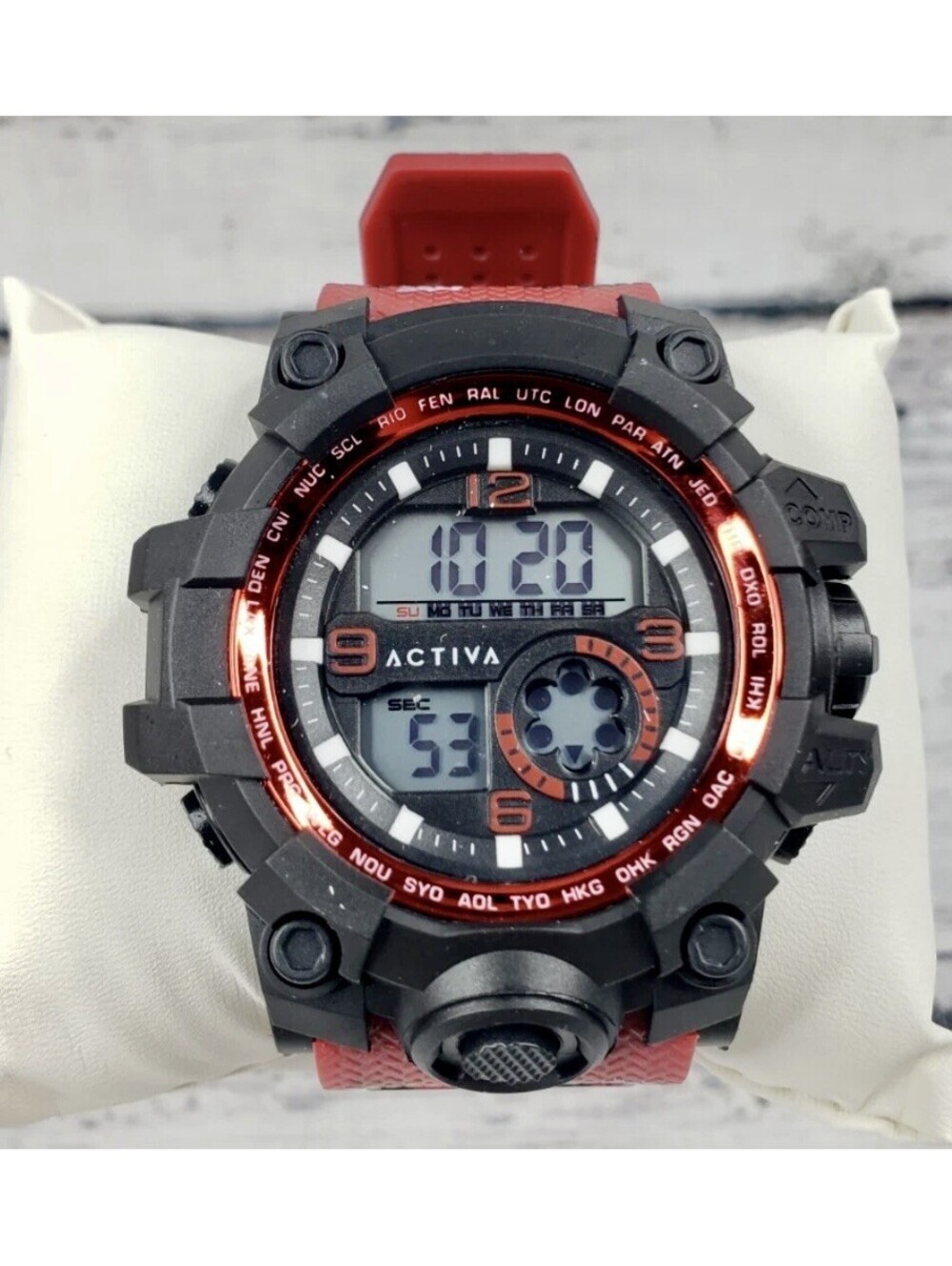 Activa Endurance X Invicta Men's Digital Watch - 54.5mm. Red 🔥 NIB W/Warranty.